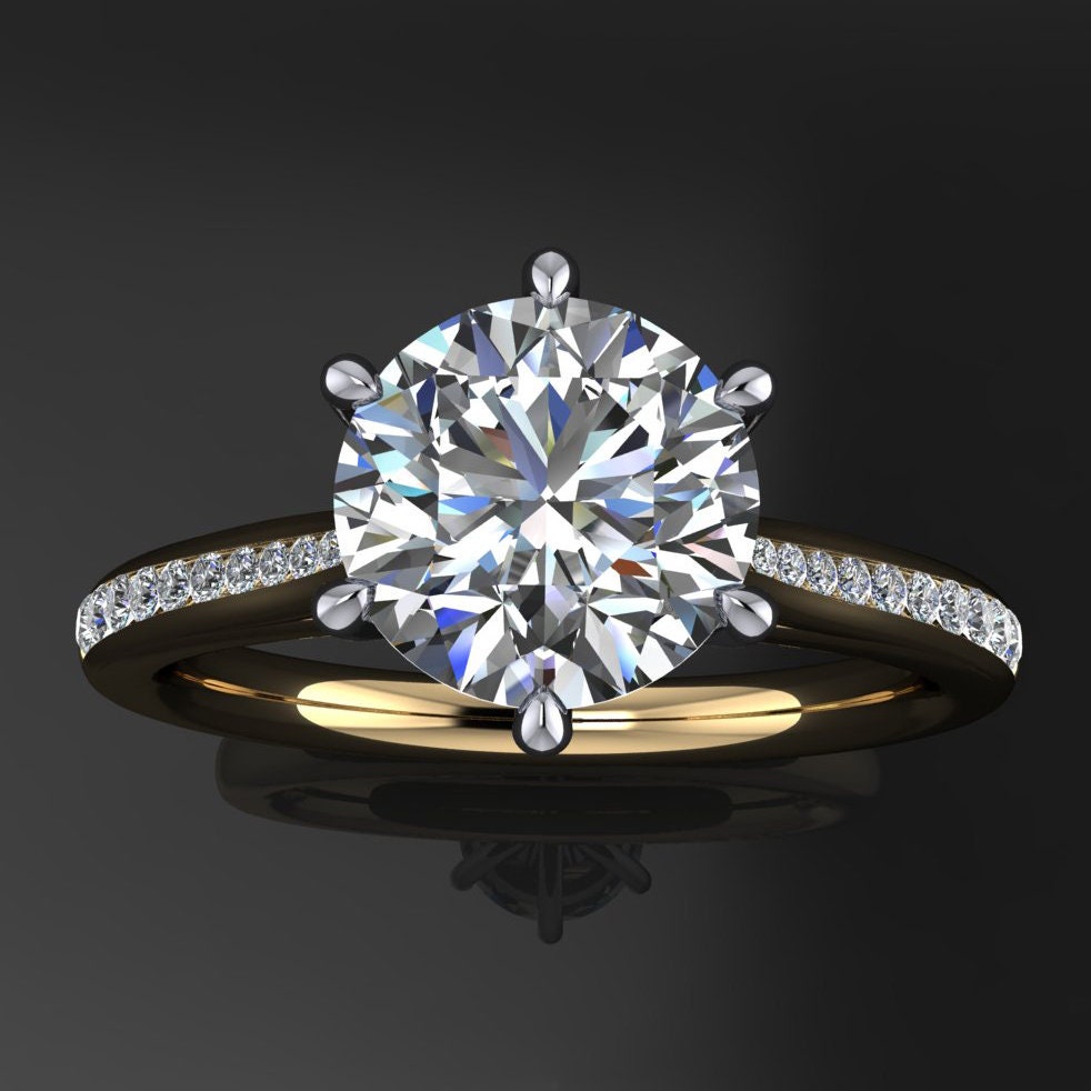 tatum ring - lab grown diamond engagement ring, round engagement ring