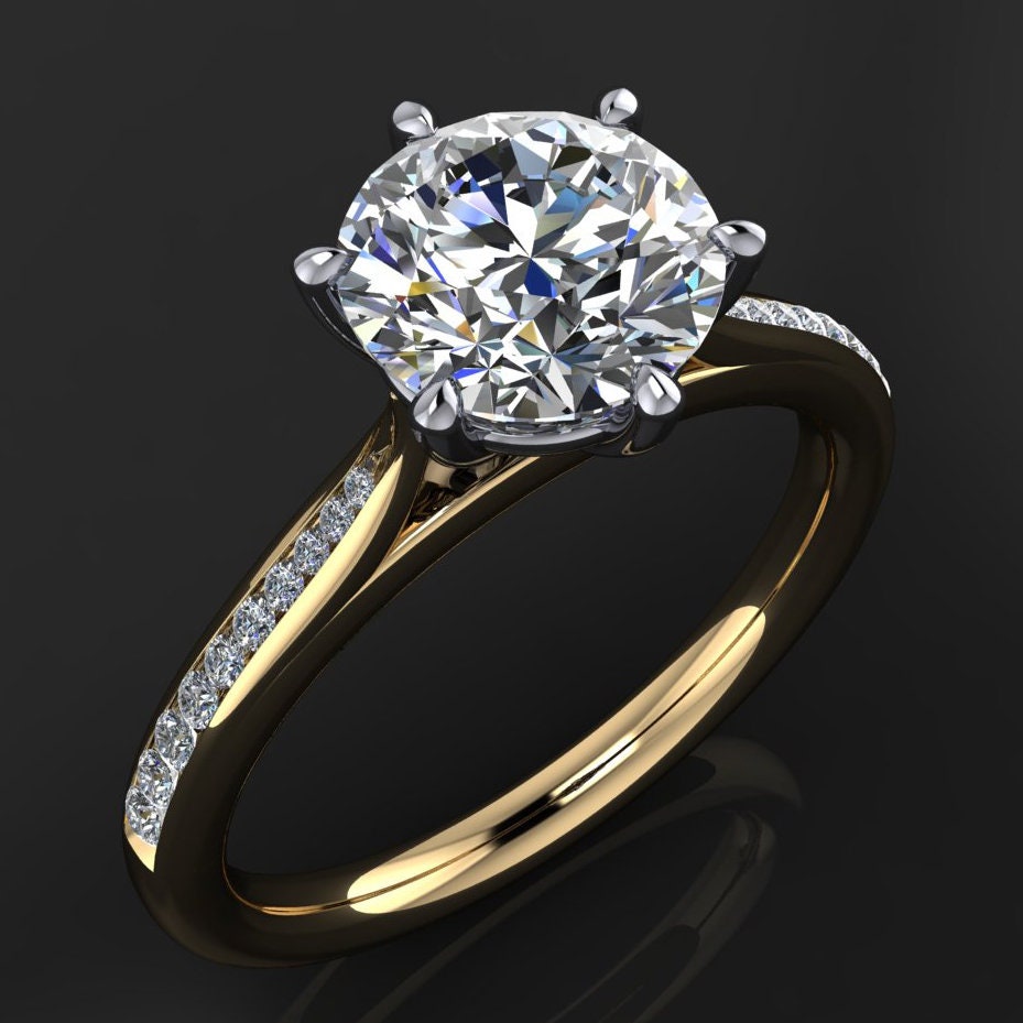 tatum ring - lab grown diamond engagement ring, round engagement ring