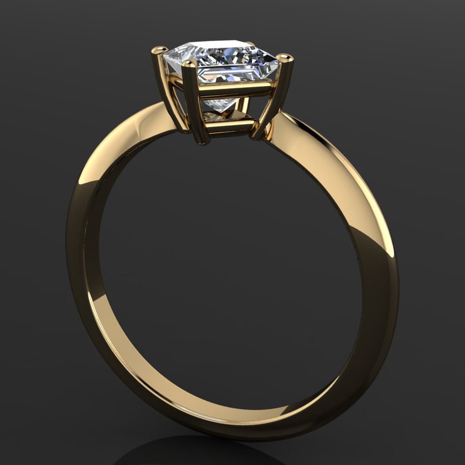 arden ring - princess cut lab grown diamond engagement ring, promise ring, kite set diamond ring, princess cut ring, north south east west