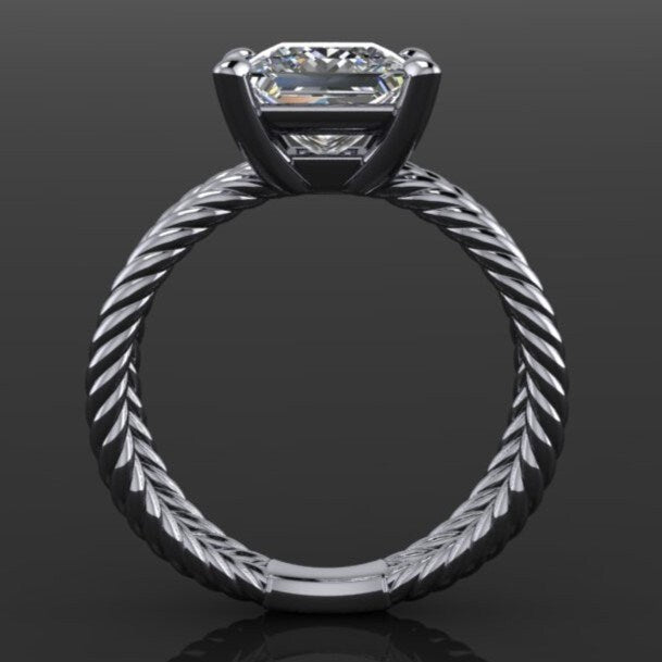 raven ring - 2 carat princess cut lab grown diamond engagement ring, G color, VS1 clarity