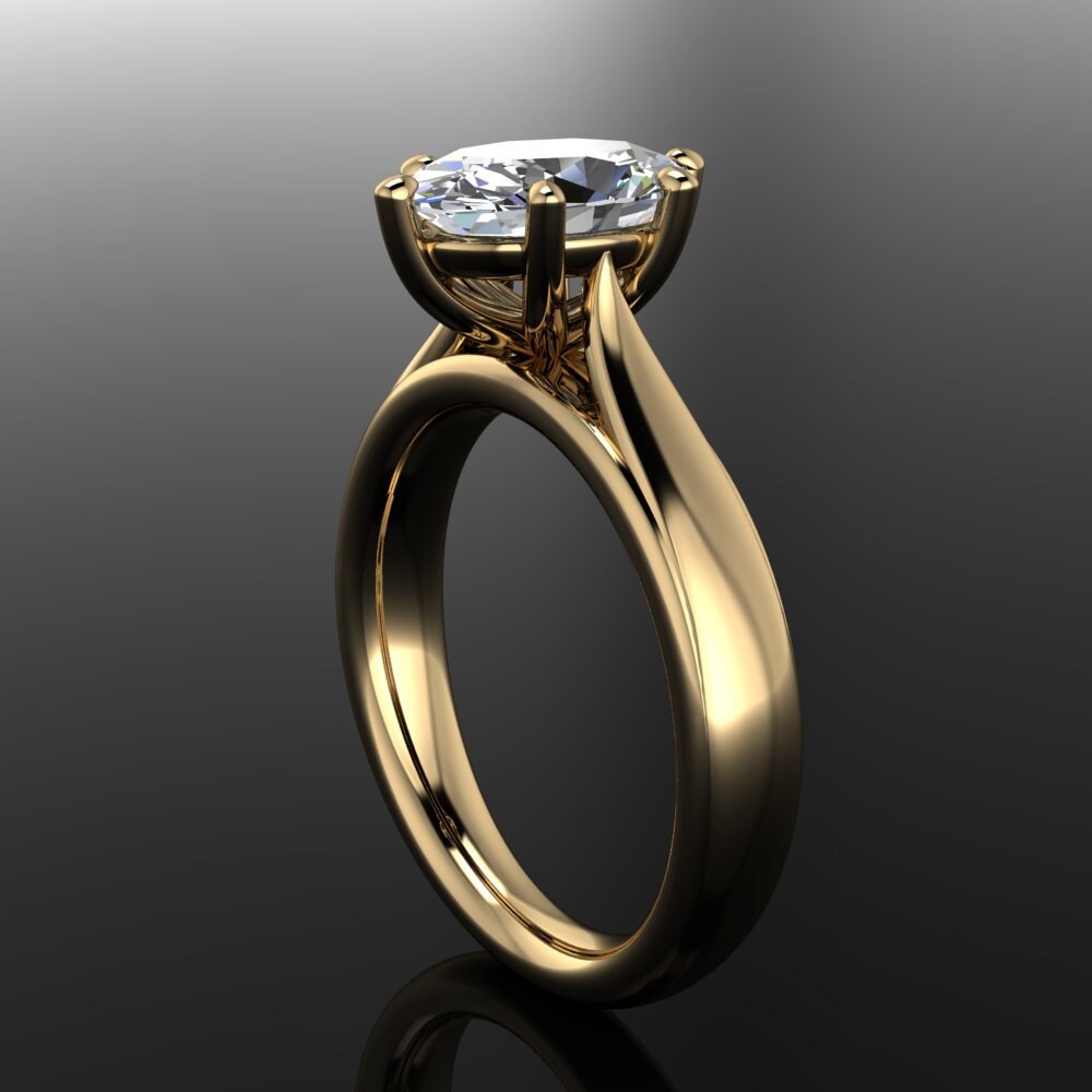 peyton ring – oval lab grown diamond engagement ring, oval engagement ring, handmade jewelry