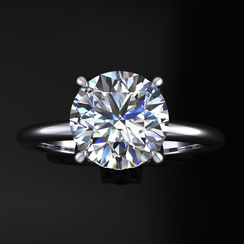 natalie ring - 1.25 carat round lab grown diamond engagement ring, diamond side halo