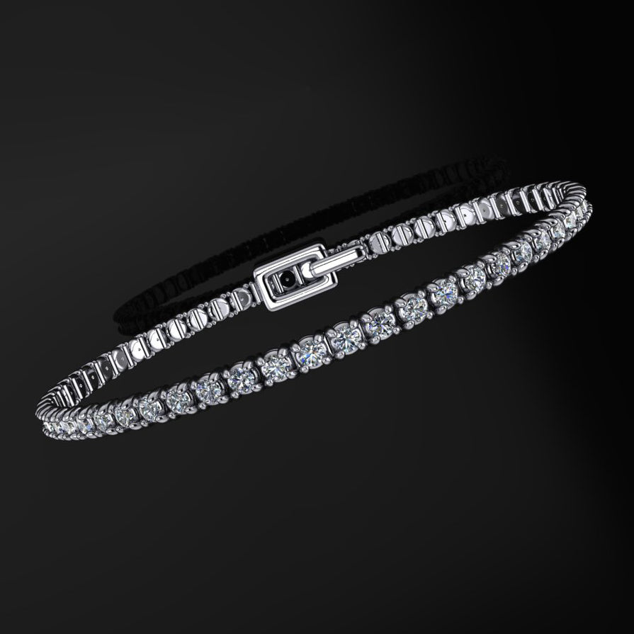 1.5mm round tennis bracelet angle