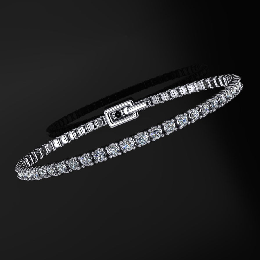 Diamond Structured Tennis Bracelet - Nuha Jewelers