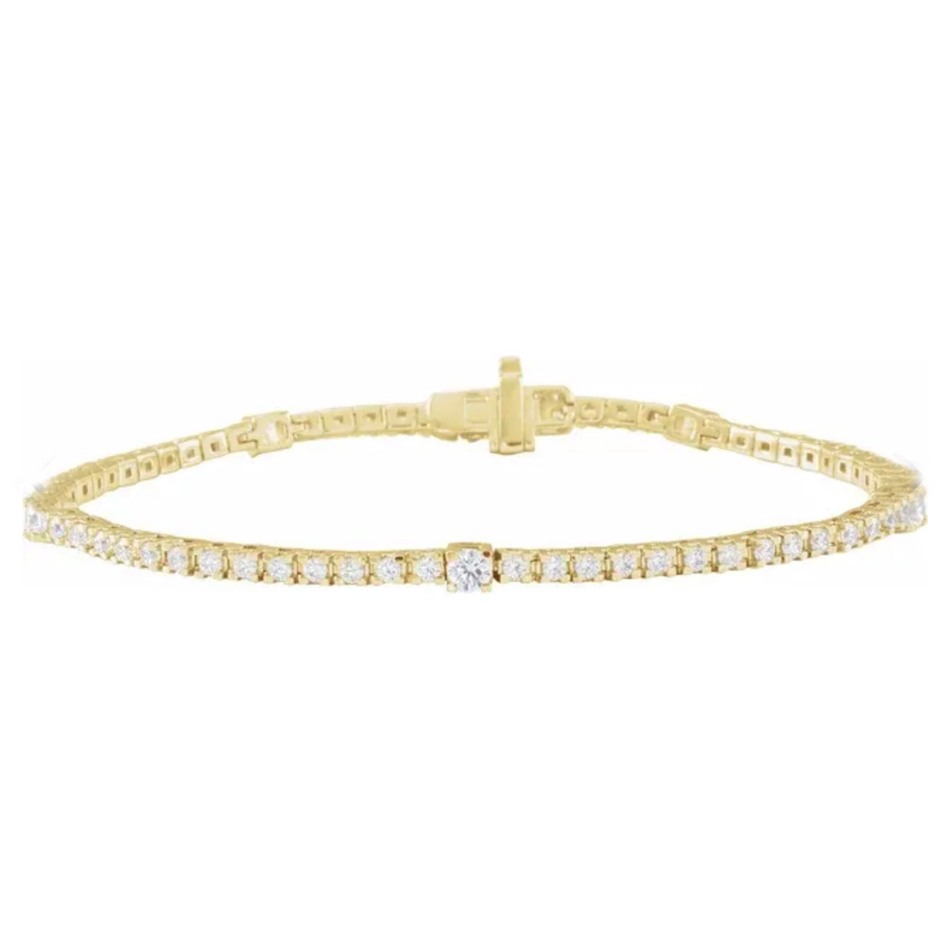 lab grown diamond bracelet yellow