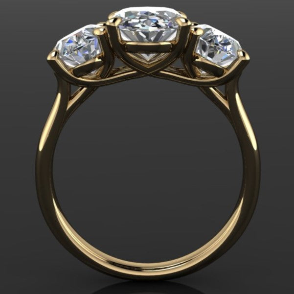12x8mm oval eden profile view