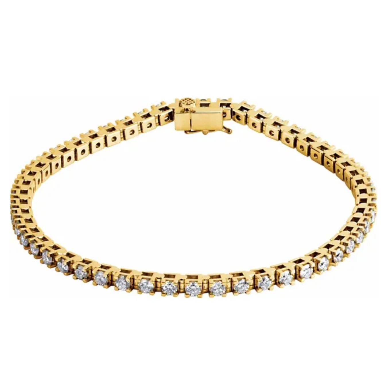 Lab Grown Diamond Tennis Bracelet Yellow