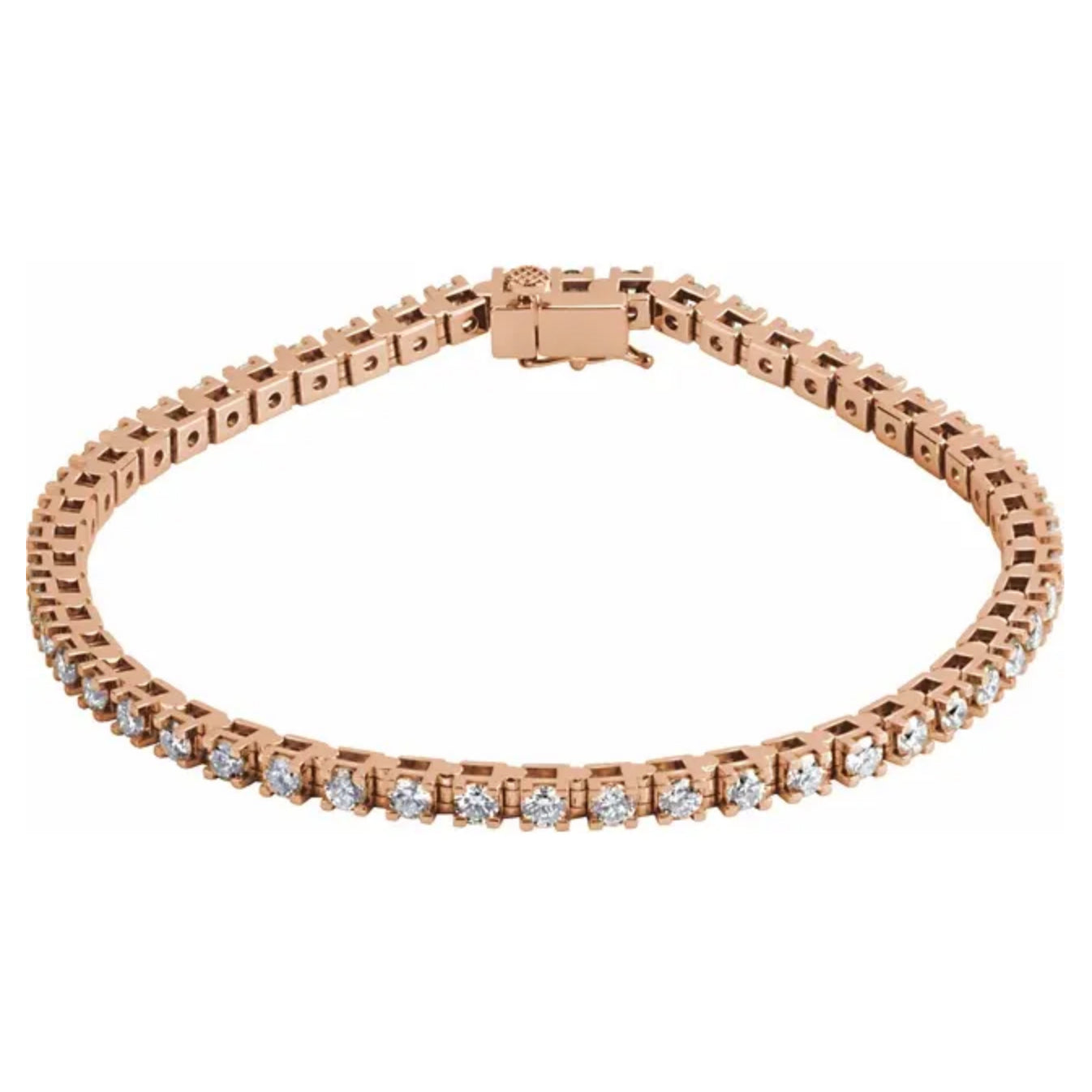 Lab Grown Diamond Tennis Bracelet Rose