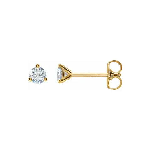 lab grown diamond stud earrings both
