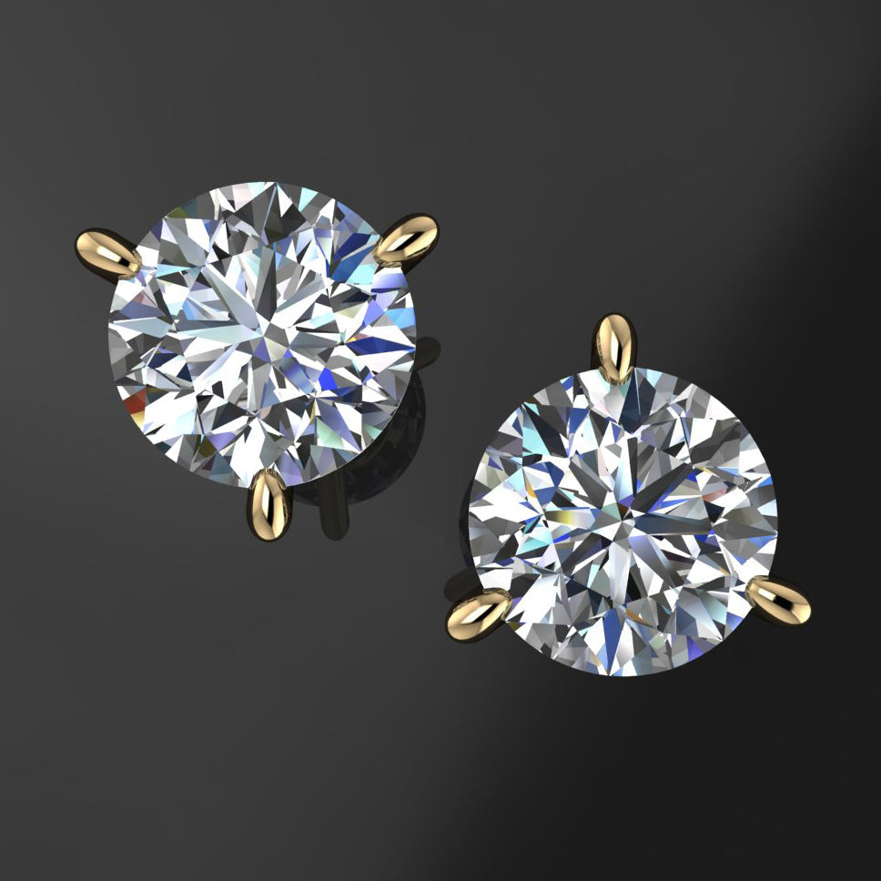 Brilliance Fine Jewelry 075 Carat TW Diamond Stud Earring in 14K White  Gold IJ I2I3  Walmartcom