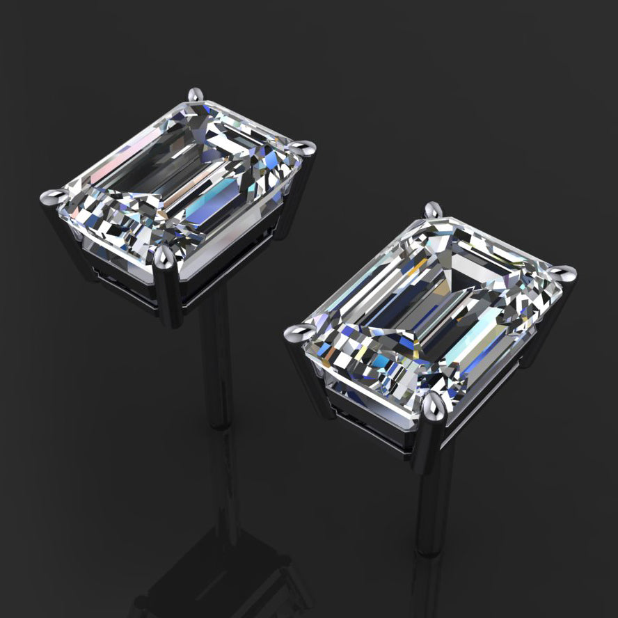 2 carat emerald cut stud earrings top 4