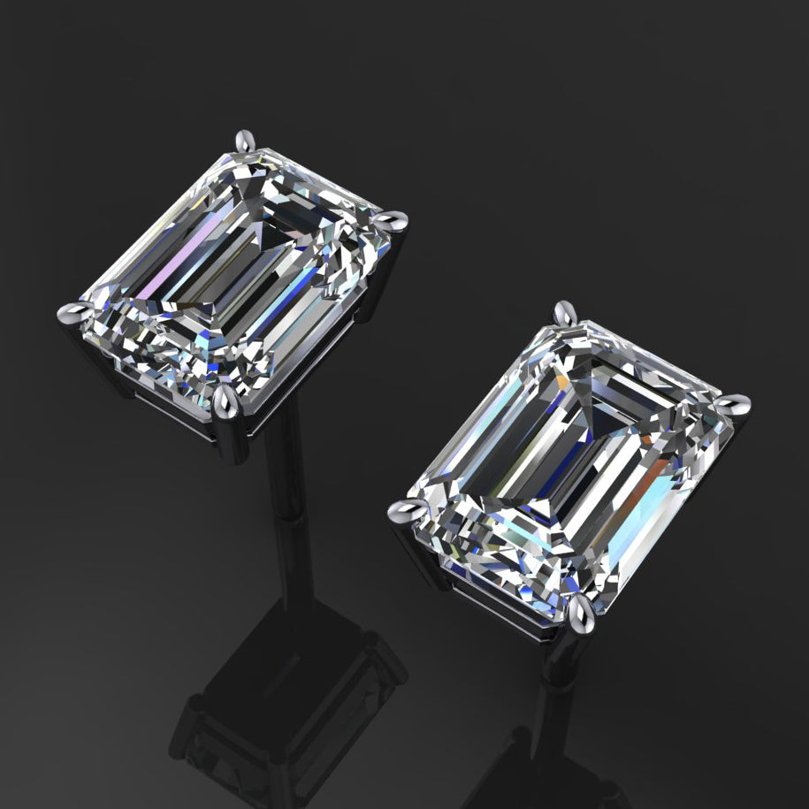 2 carat emerald cut stud earrings top 3