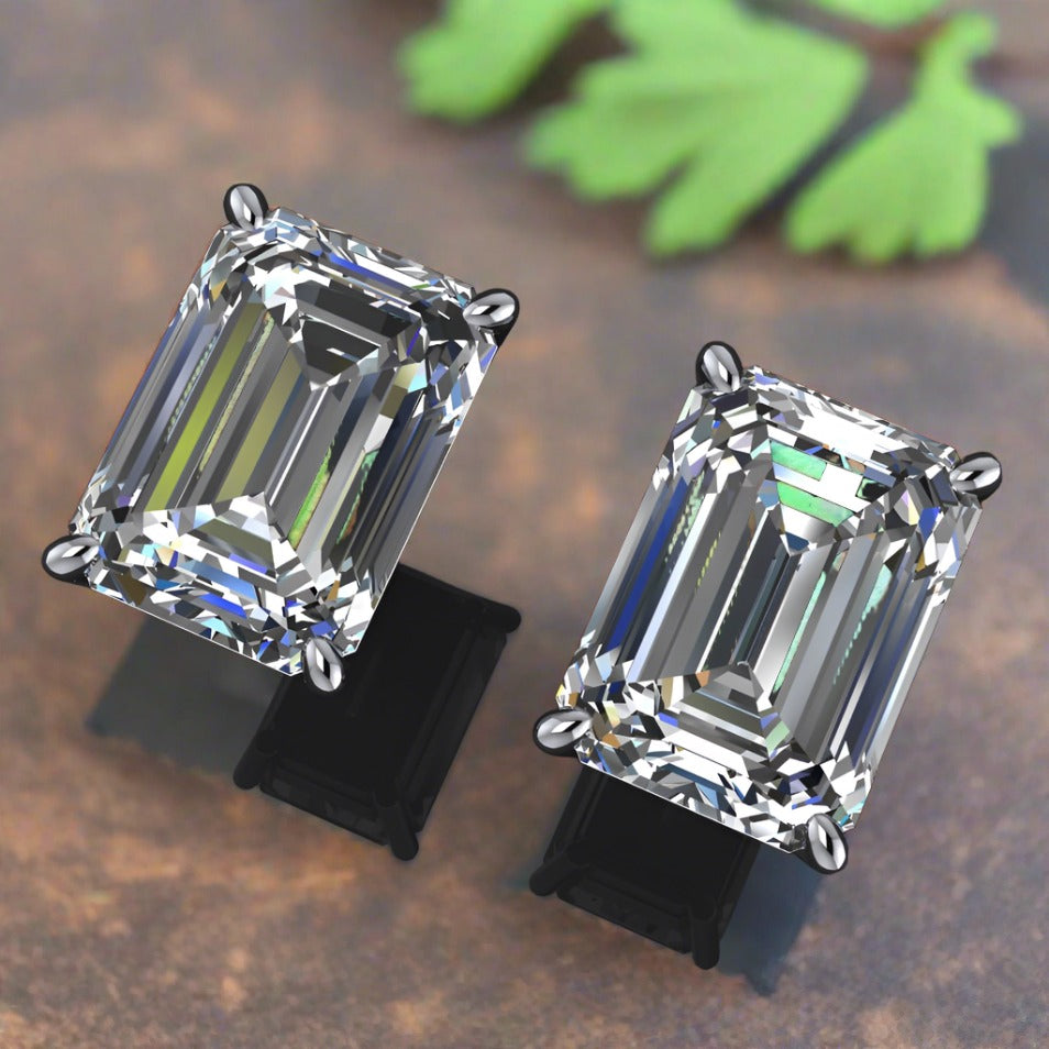 2 carat emerald cut stud earrings top 1