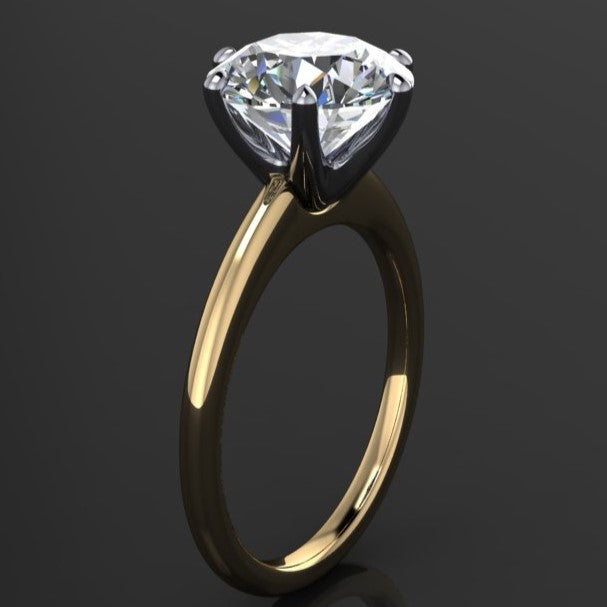 3 carat round NEO moissanite engagement ring - naomi ring - J Hollywood Designs