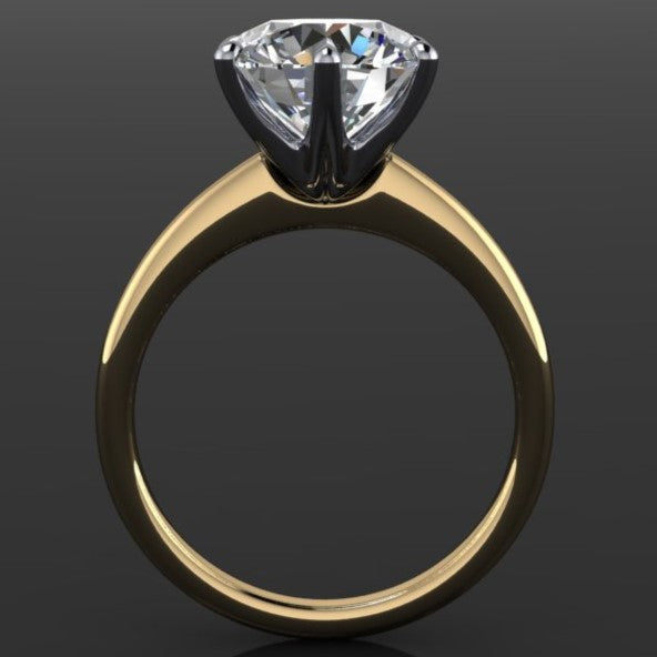 3 carat round NEO moissanite engagement ring - naomi ring - J Hollywood Designs