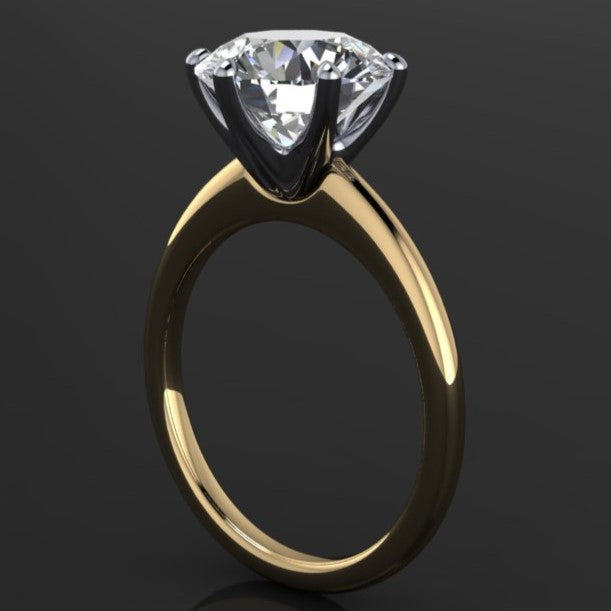 3 carat round NEO moissanite engagement ring - naomi ring - J Hollywood Designs