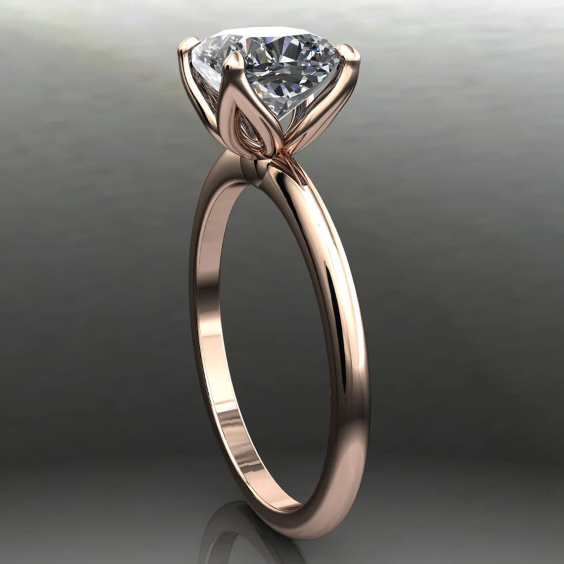 natalie ring - 1.7 carat cushion cut NEO moissanite engagement ring - J Hollywood Designs