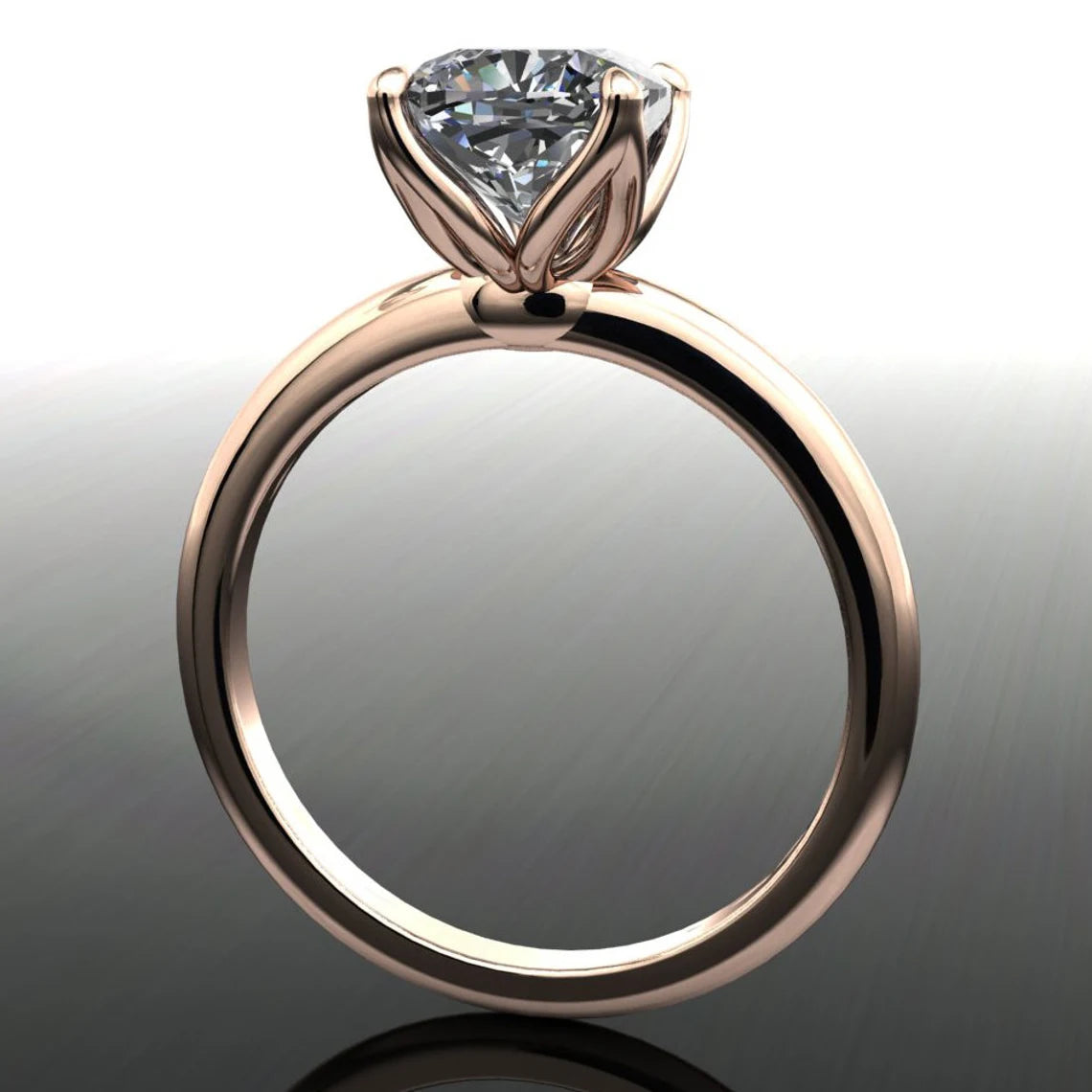 natalie ring - 1.7 carat cushion cut NEO moissanite engagement ring - J Hollywood Designs