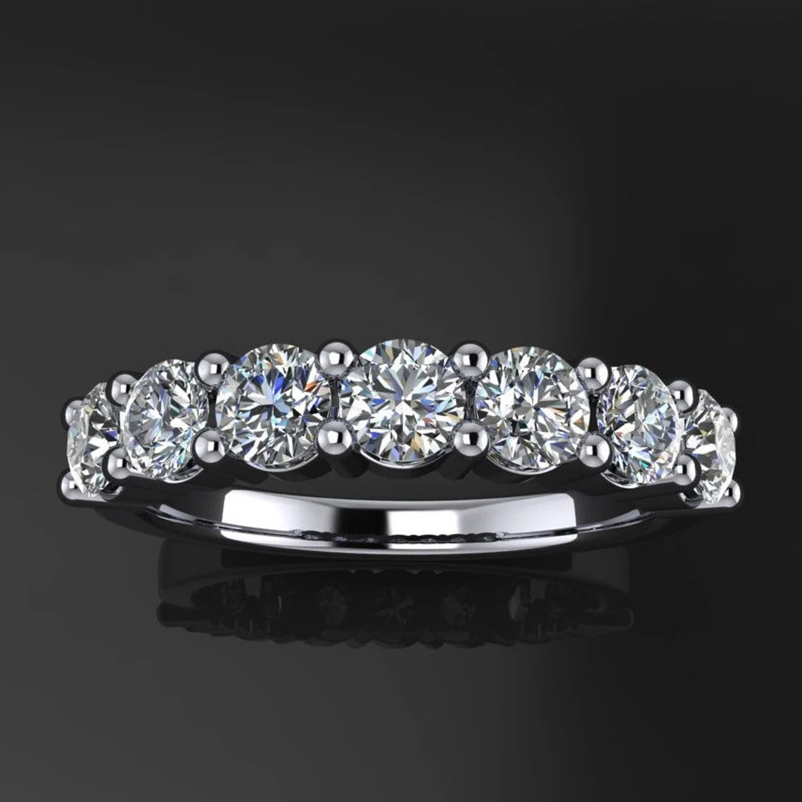 bette ring - 1 carat NEO moissanite anniversary band, moissanite wedding band - J Hollywood Designs