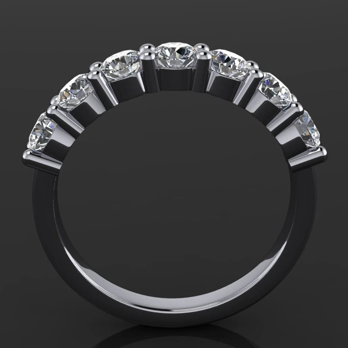 bette ring - 1 carat NEO moissanite anniversary band, moissanite wedding band - J Hollywood Designs