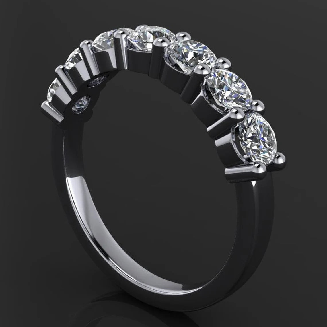 bette ring - 1 carat NEO moissanite anniversary band, moissanite wedding band - J Hollywood Designs