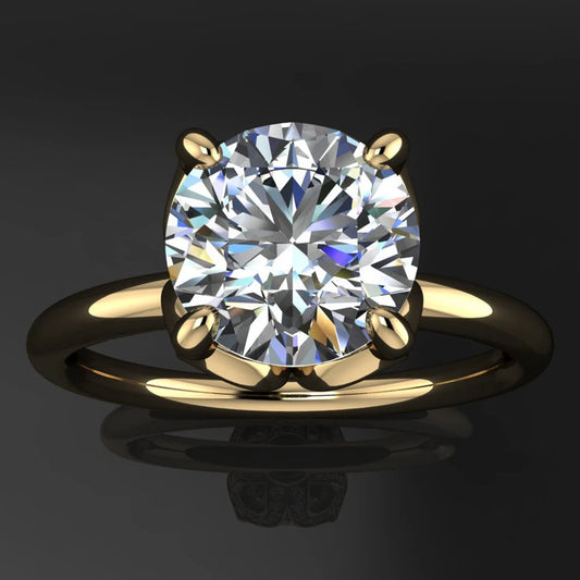 mila ring - 1.5 carat round moissanite engagement ring, NEO moissanite - J Hollywood Designs