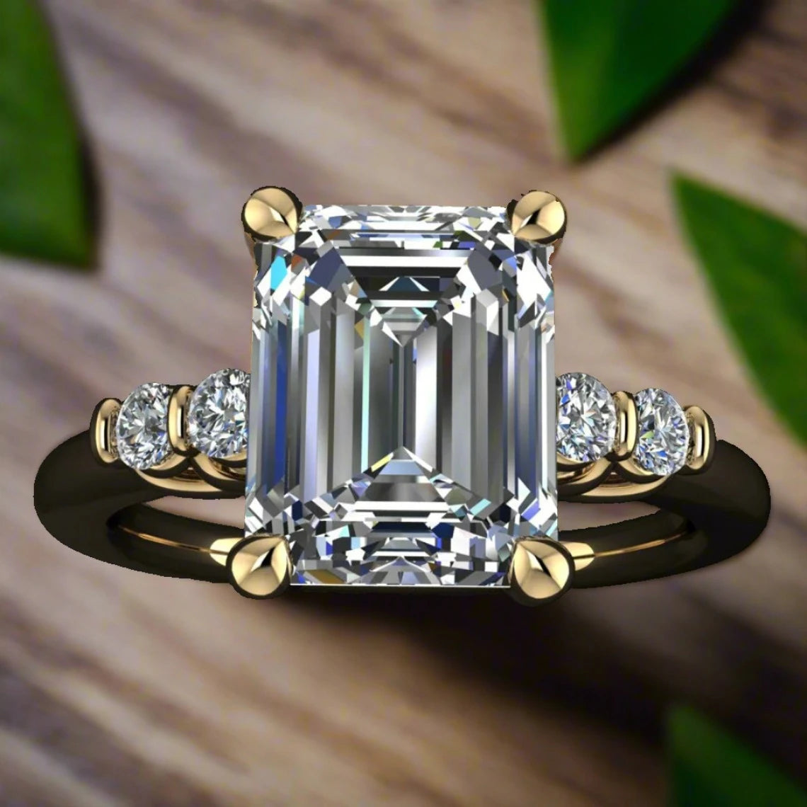 dallas ring – 2.5 carat emerald cut NEO moissanite engagement ring, emerald moissanite - J Hollywood Designs