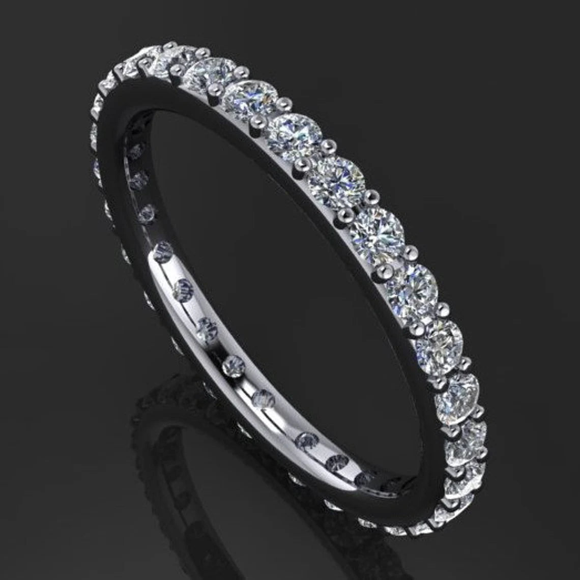 diamond eternity band - sage eternity wedding band - J Hollywood Designs