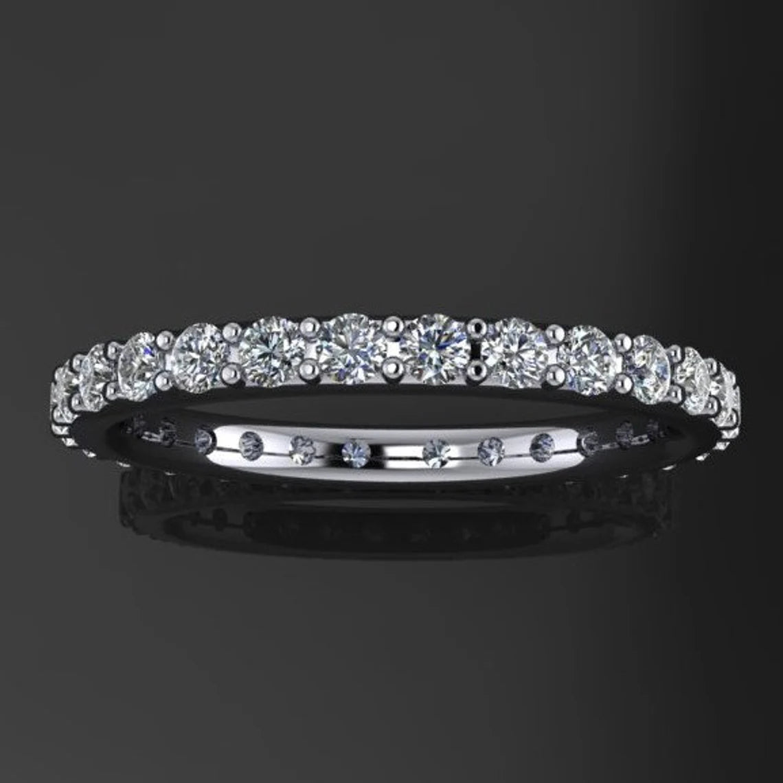 diamond eternity band - sage eternity wedding band - J Hollywood Designs