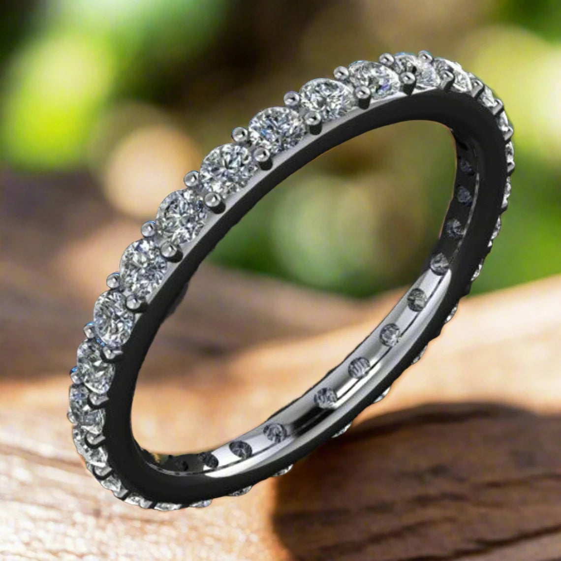 diamond eternity band - sage eternity wedding band - J Hollywood Designs