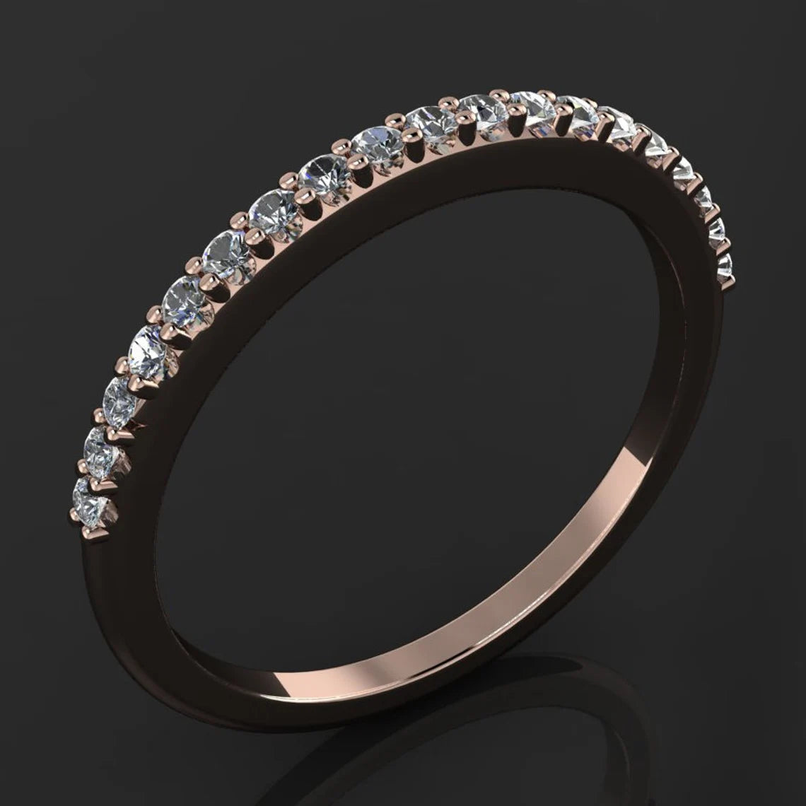 orchid wedding band - diamond wedding ring, stacking ring - J Hollywood Designs