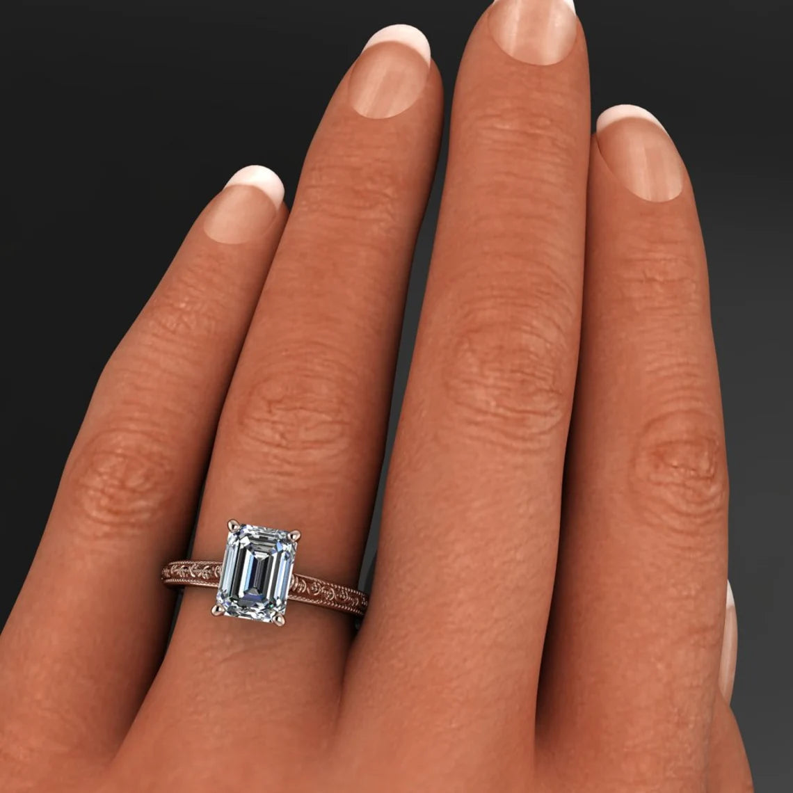 Promise Emerald Cut Diamond Engagement Ring, Platinum - Graff