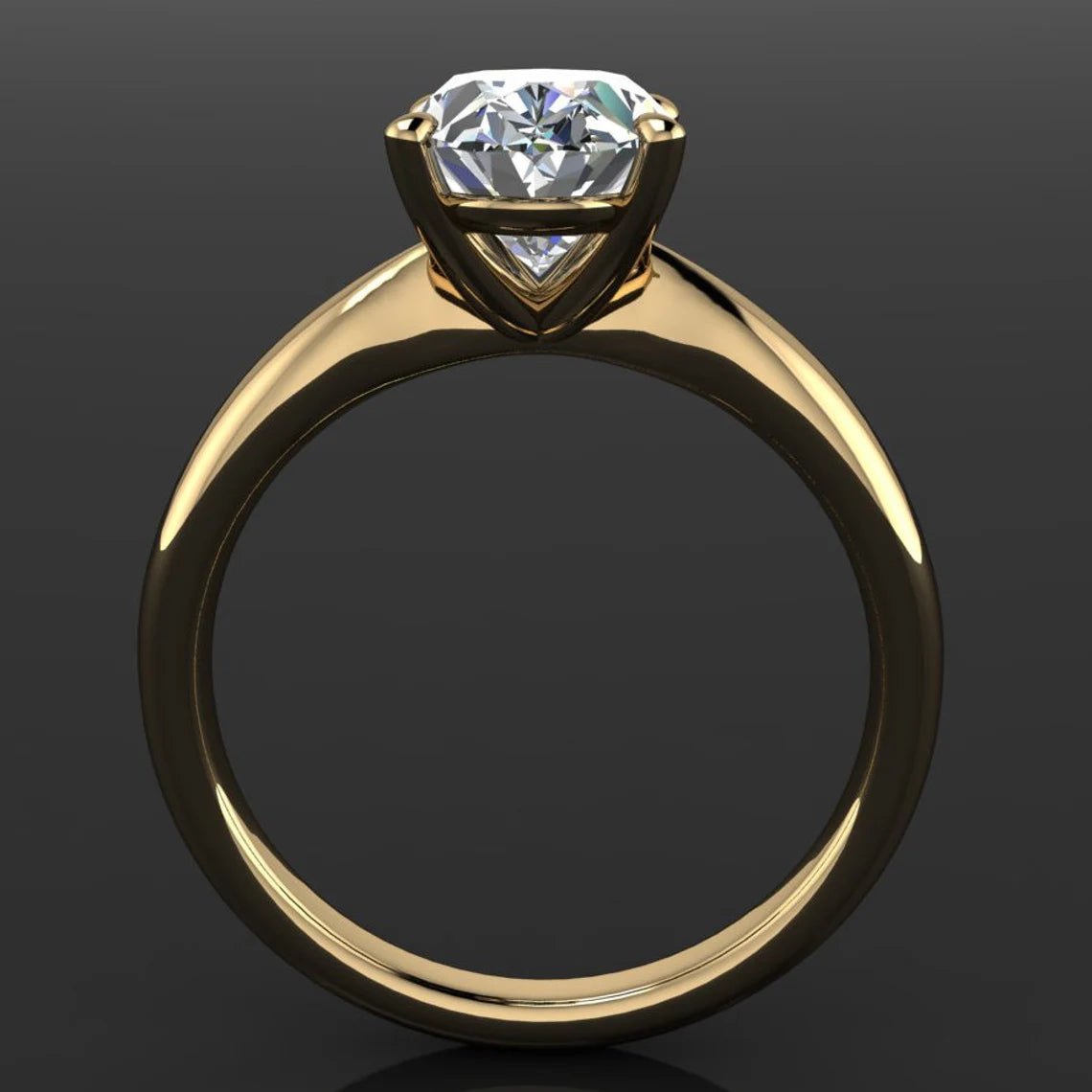 quinn ring - 2 carat antique oval moissanite engagement ring, oval moissanite - J Hollywood Designs