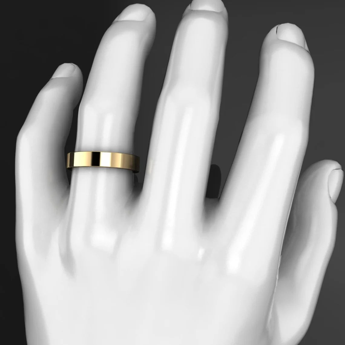 archer ring on creepy looking hand model - J Hollywood Designs