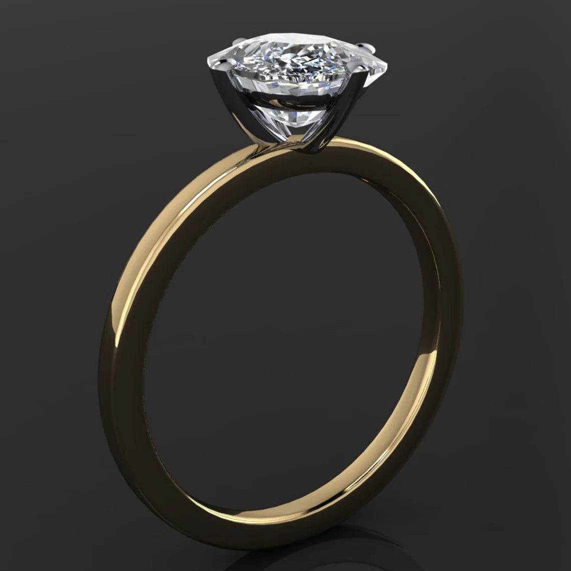 katerina ring - 2 carat elongated cushion ZAYA moissanite engagement ring - J Hollywood Designs