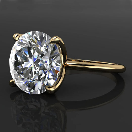 natalie ring - 5 carat Old European cut moissanite engagement ring, colorless ZAYA moissanite - J Hollywood Designs