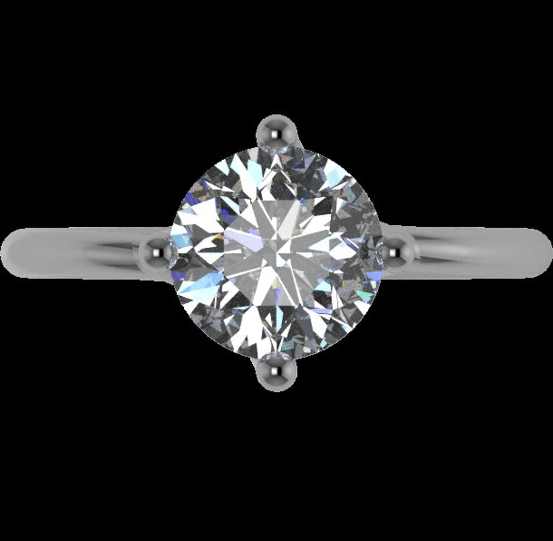 custom twist ring - 2 carat NEO moissanite engagement ring, round moissanite ring - J Hollywood Designs