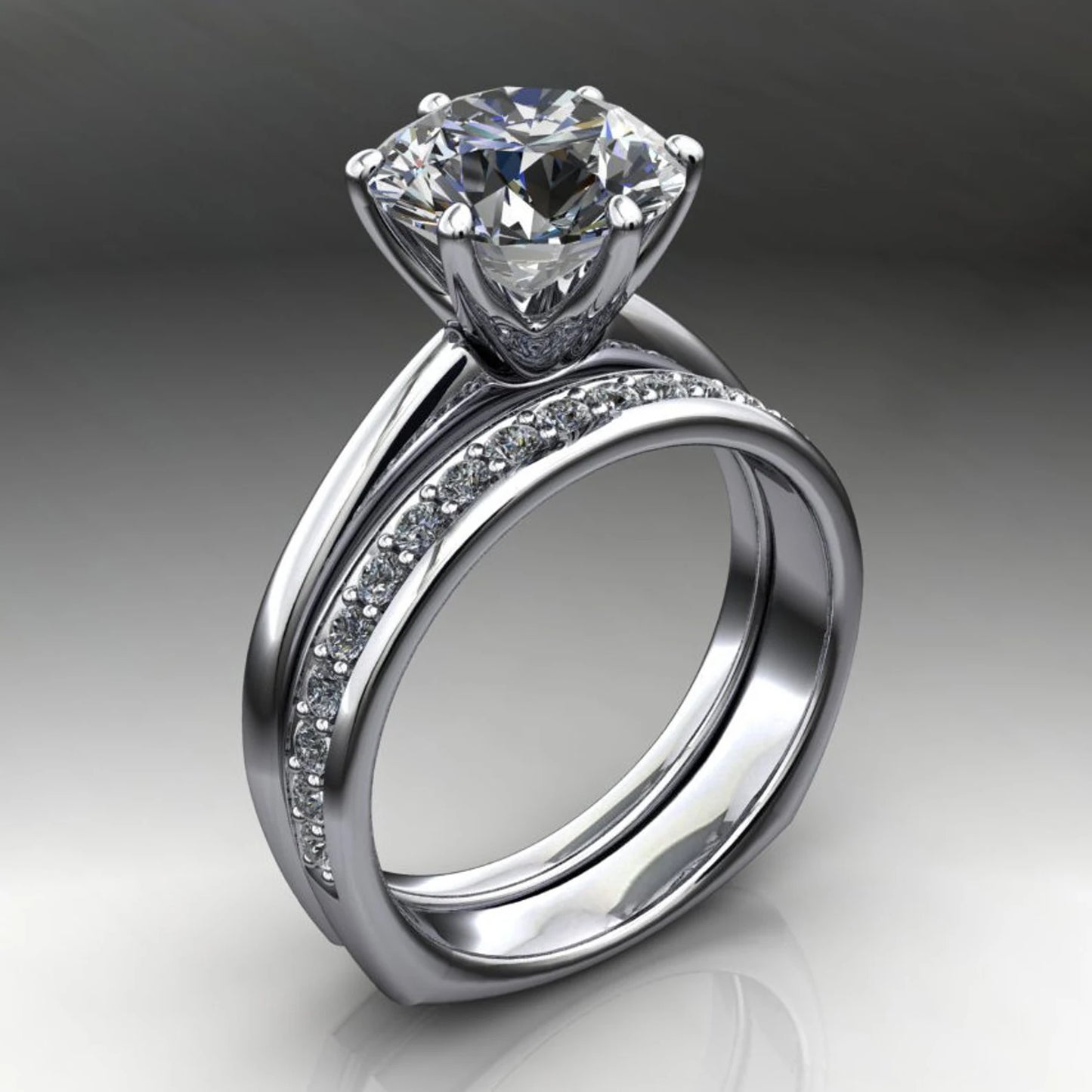 2.5 carat round NEO moissanite engagement ring - naomi ring - J Hollywood Designs