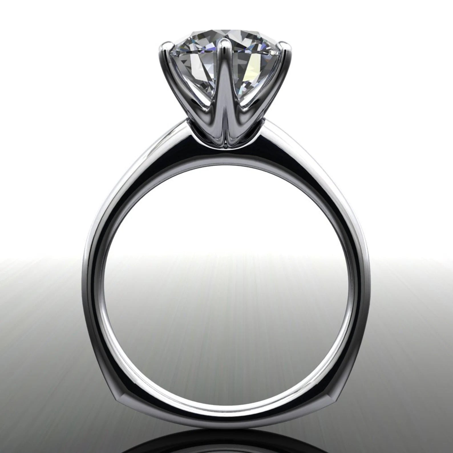 2.5 carat round NEO moissanite engagement ring - naomi ring - J Hollywood Designs