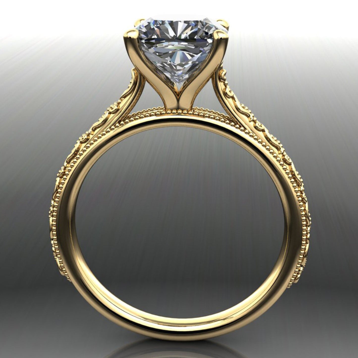 perla ring - 2 carat cushion cut NEO moissanite wedding set, moissanite engagement ring - J Hollywood Designs