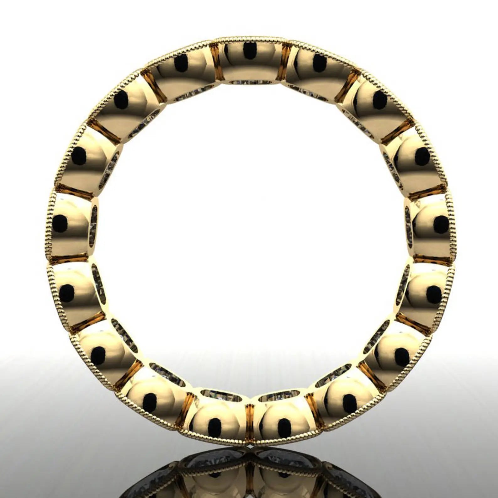 chloe ring – 2 carat NEO moissanite eternity band, bezel set ring - J Hollywood Designs