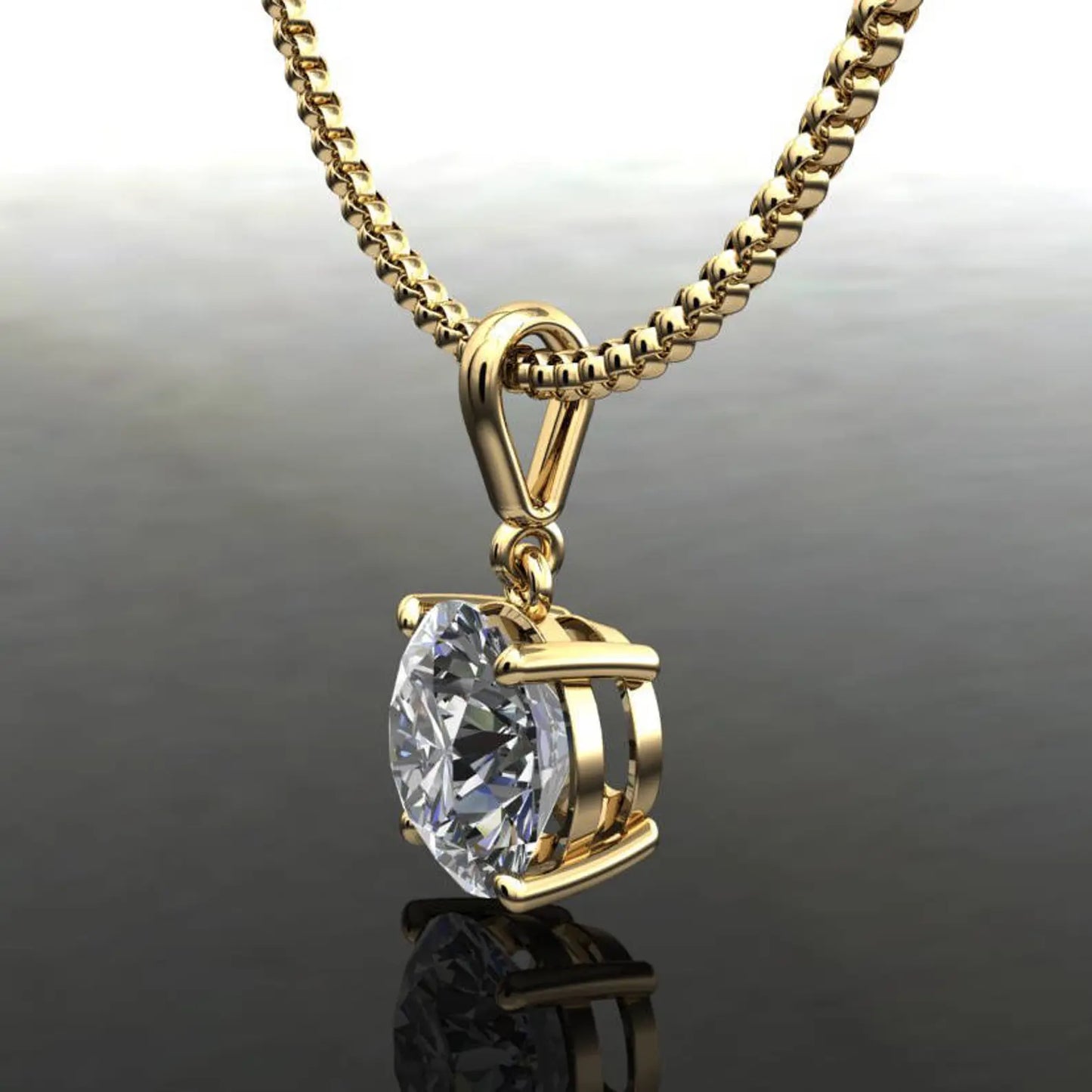 shiya pendant - 1.5 carat NEO moissanite necklace, 1.5 carat stud necklace - J Hollywood Designs