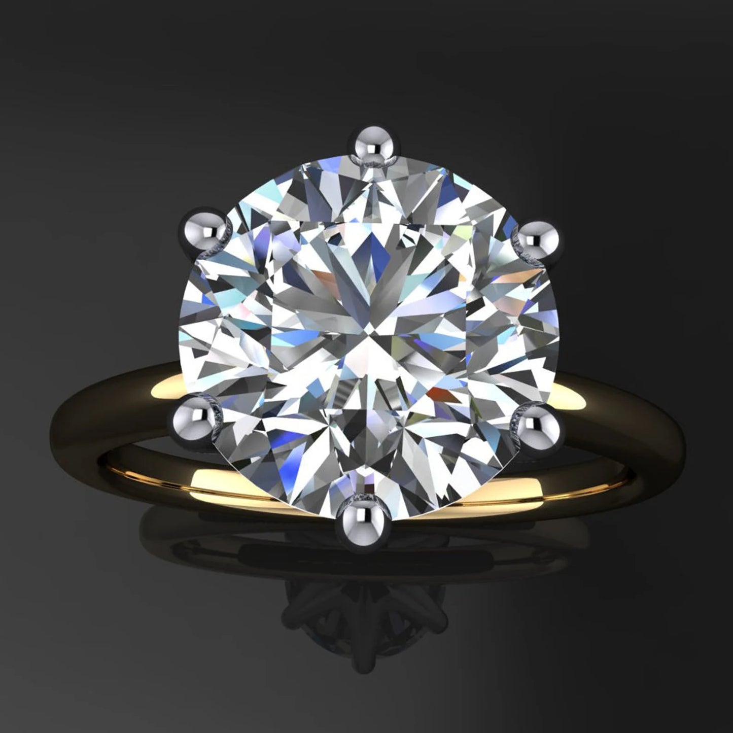 2.5 carat round NEO moissanite engagement ring - naomi ring - J Hollywood Designs