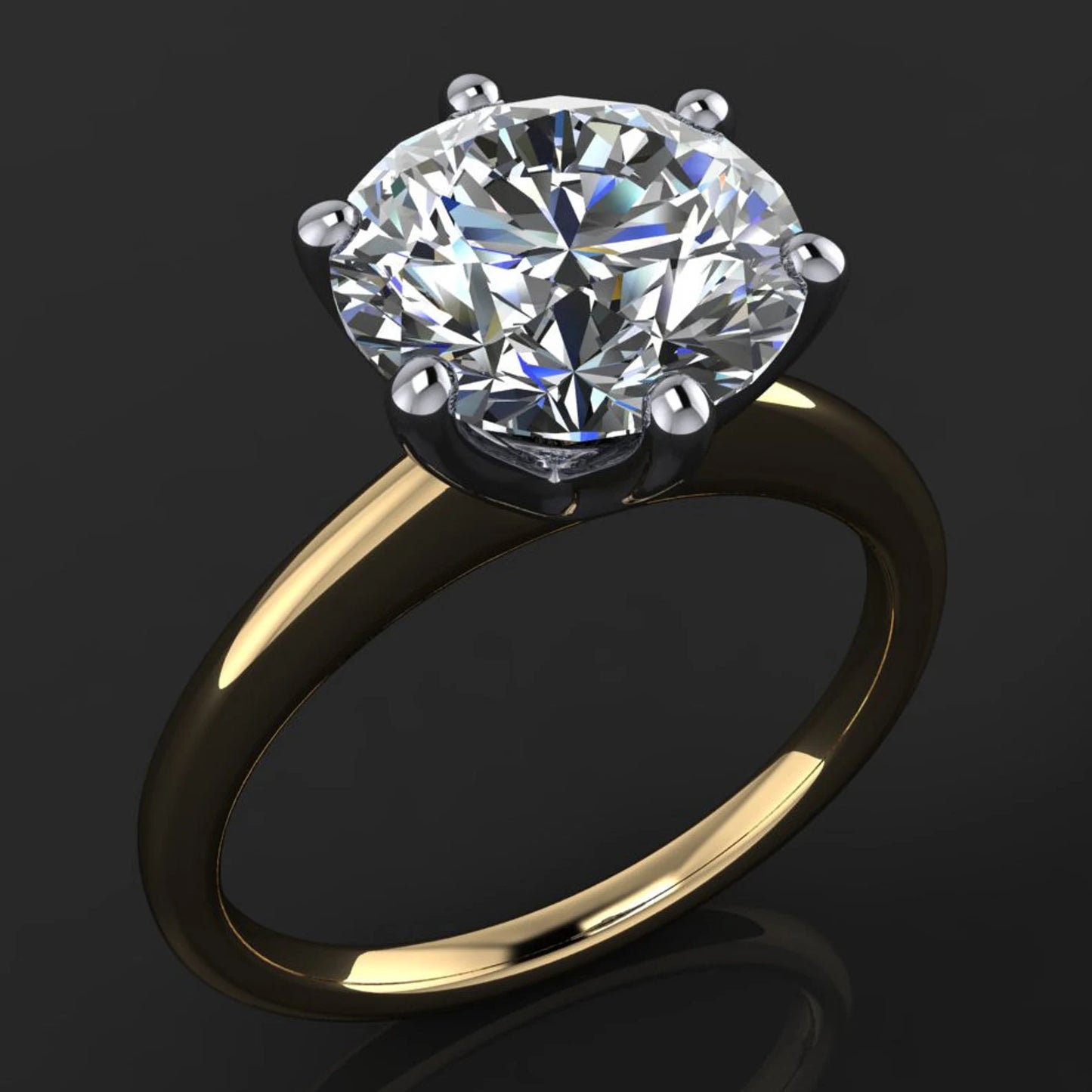 2.5 carat round NEO moissanite engagement ring - naomi ring - J Hollywood Designs