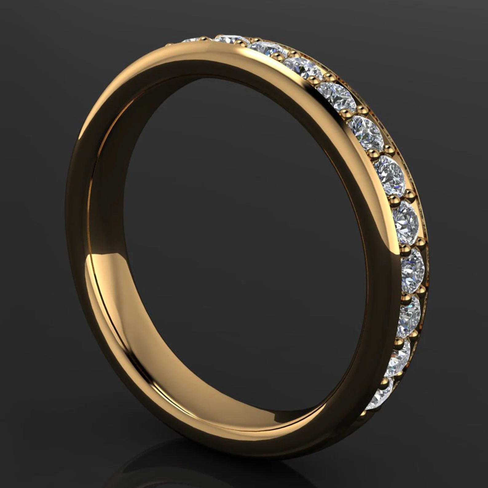 jolie band – diamond wedding band - J Hollywood Designs
