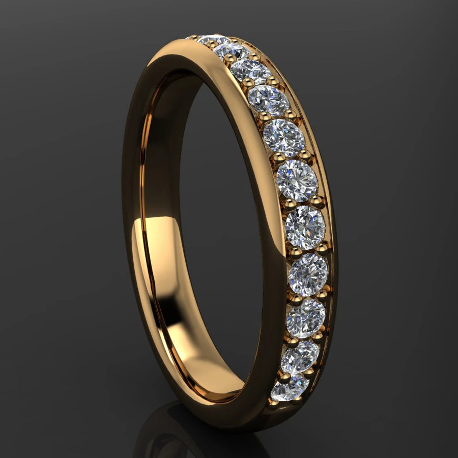 jolie band – NEO moissanite wedding band, 1.25 carats - J Hollywood Designs