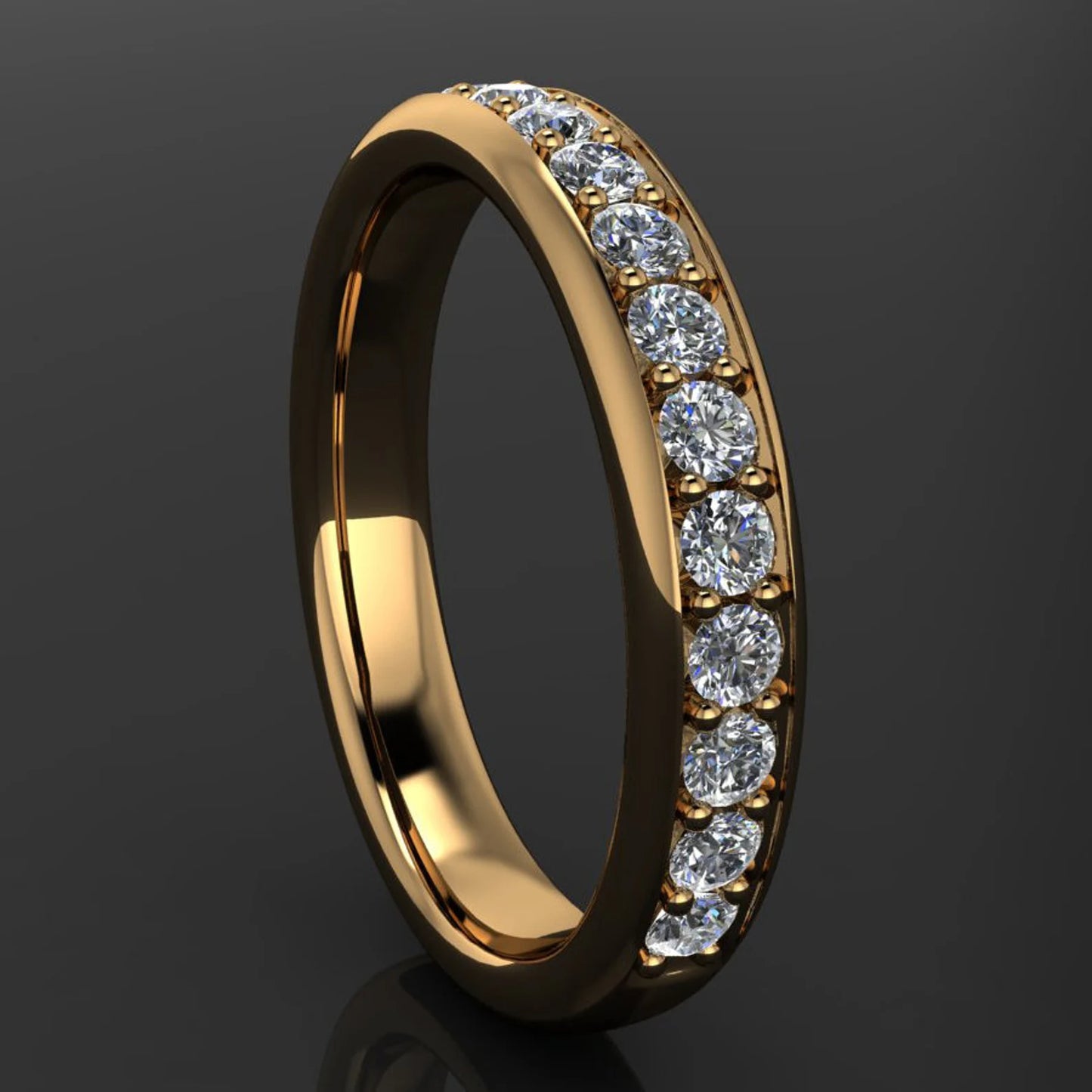 jolie band – diamond wedding band - J Hollywood Designs