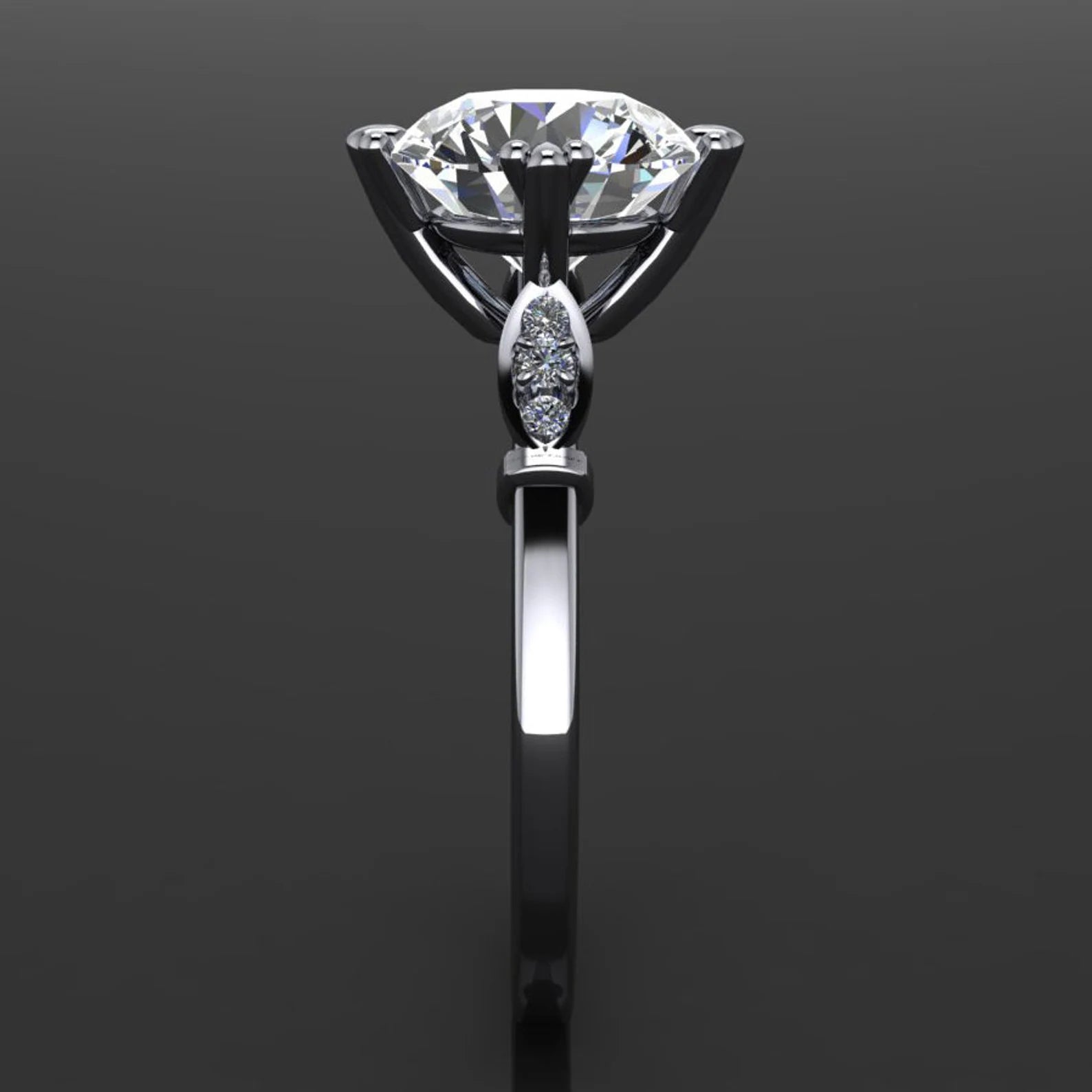 celia ring - 3 carat Old European cut moissanite engagement ring, ZAYA moissanite - J Hollywood Designs