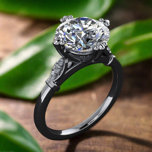 celia ring - 3 carat Old European cut moissanite engagement ring, ZAYA moissanite - J Hollywood Designs