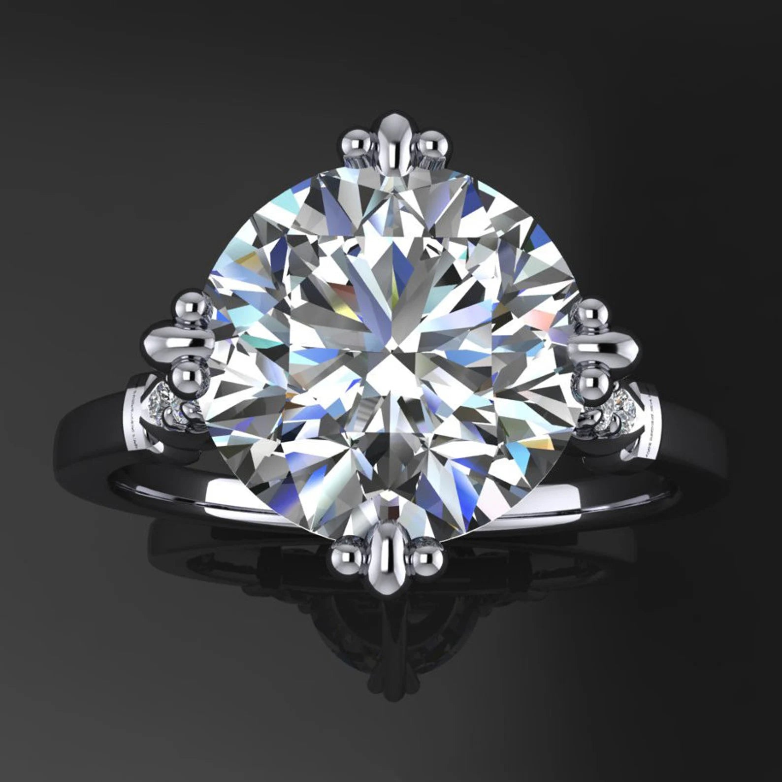 celia ring - 3 carat Old European cut moissanite engagement ring, ZAYA moissanite - J Hollywood Designs